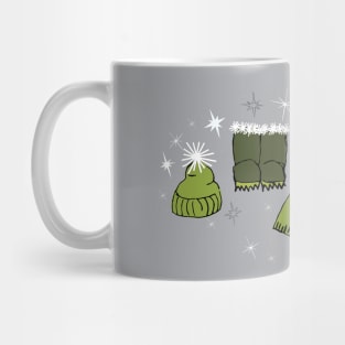 Winter weather snow lover gear cartoon illustration Mug